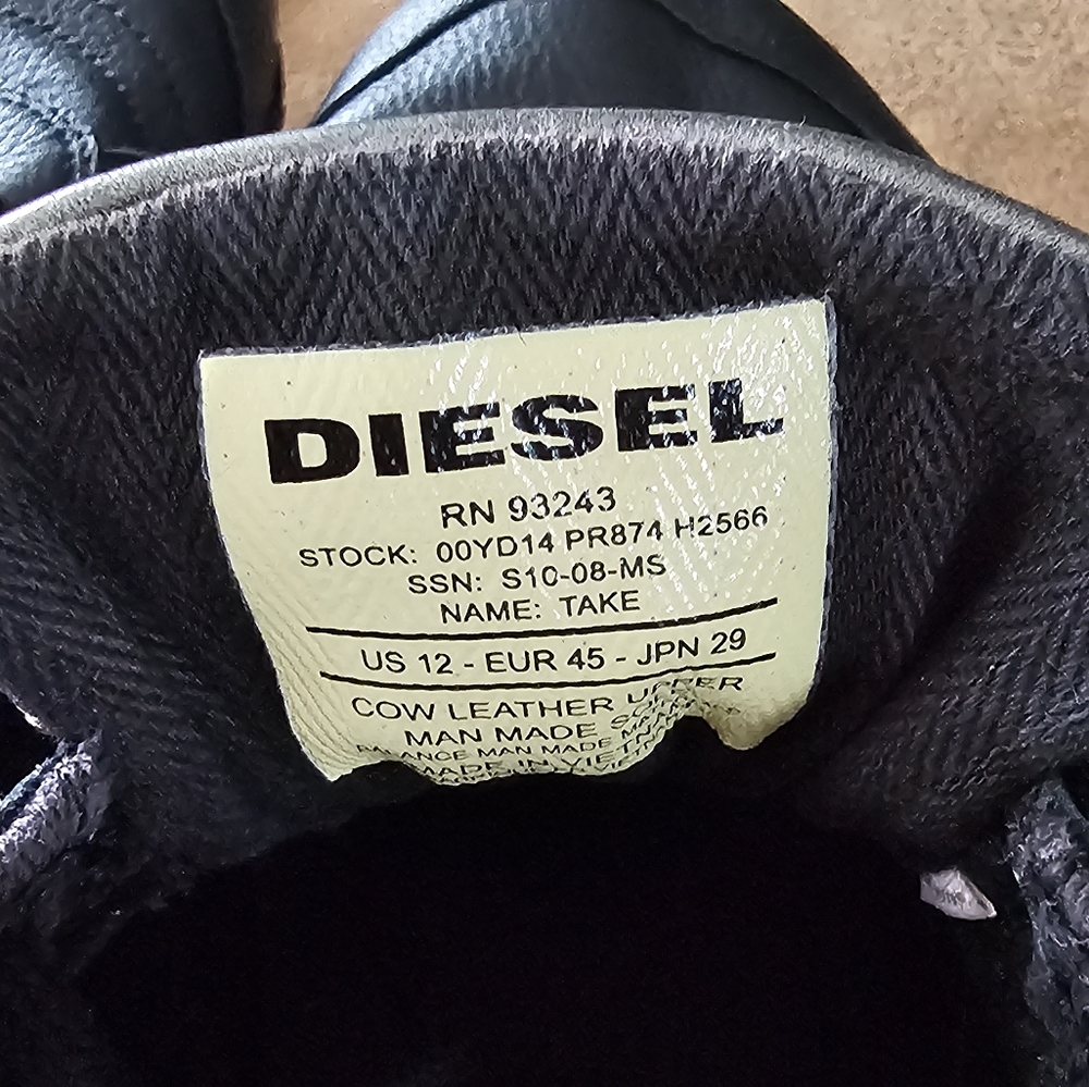 Diesel take men's casual leather sneaker - Picture 5 of 8